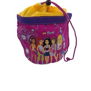 Lego Lego Friends Pink Purple Yellow Storage Cinch Bucket Bag Fast Shipping